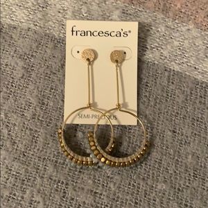 baby blue/ gold earrings